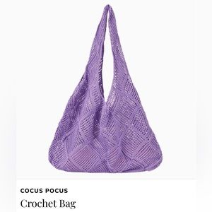 Cocus Pocus purple crochet bag/purse